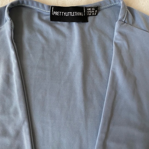 Baby blue crop long sleeve top - Picture 2 of 2